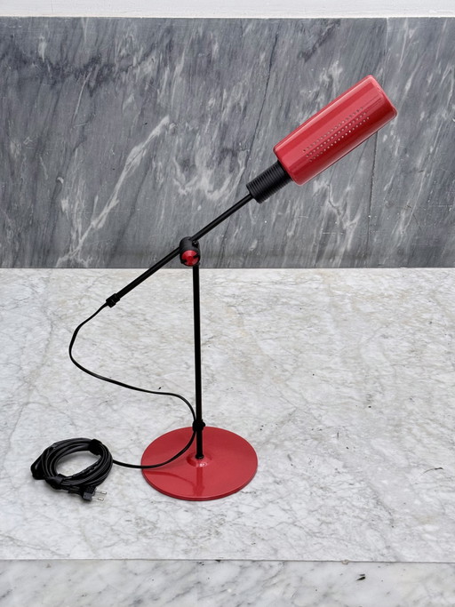 Venezianische Lumi Italia Lampe, Rot aus den 1980er Jahren – tafellampen, Metal
