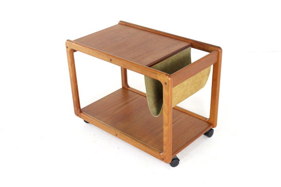 Image 1 of Vildbjerg mobelfabrik trolley with magazine holder, vintage Danish design