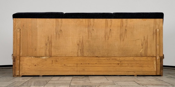 Art Déco Sofabed by Jindřich Halabala for UP Závody, 1950s, Czechoslovakia – 3-5 seaters, Textile, Wood (photo 12 of 17)