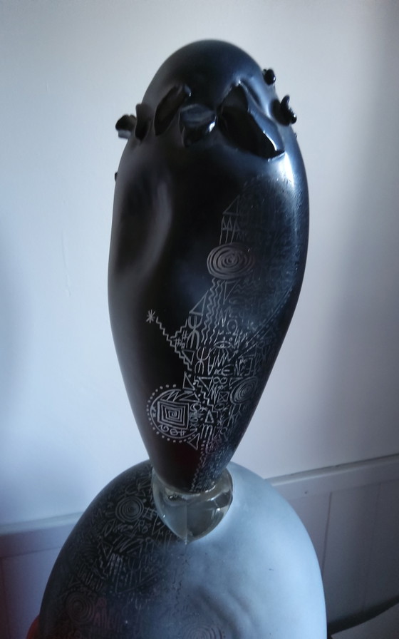 Image 1 of Jean-Pierre Umbdenstock : Homo Loquens. Verre soufflé libre avec poudres d'émail