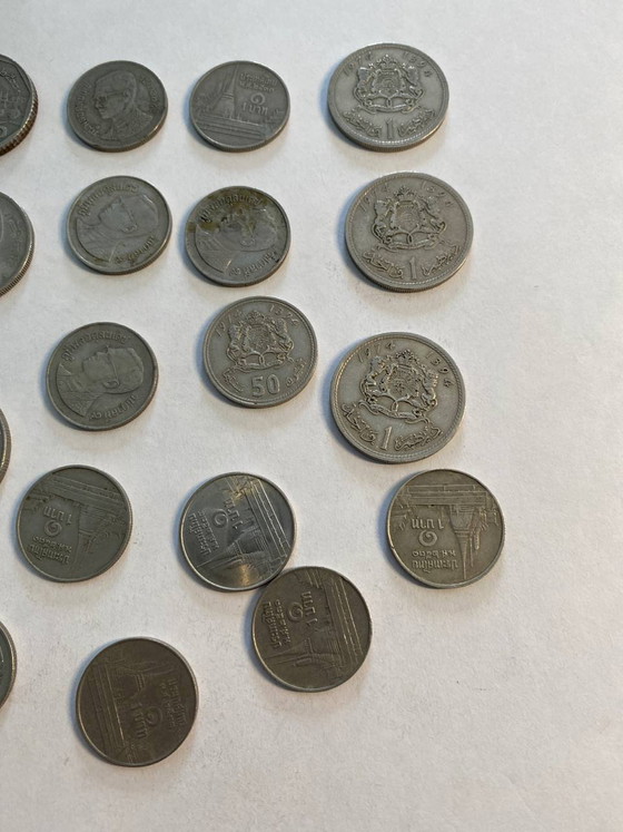 Lotto di monete antiche - Thailandia e Marocco - Baht, Dirham e Centesimi – Oggetti decorativi (photo 3 of 3)