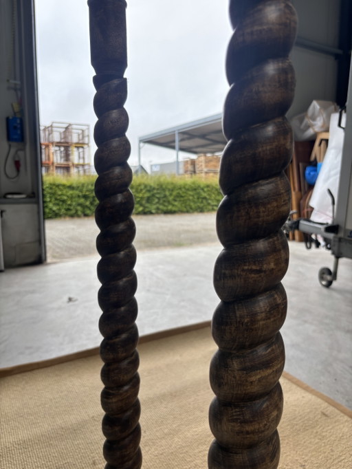 Prachtige Set Vintage Vloerlampen (Barley Twist) – Wood (photo 2 of 6)