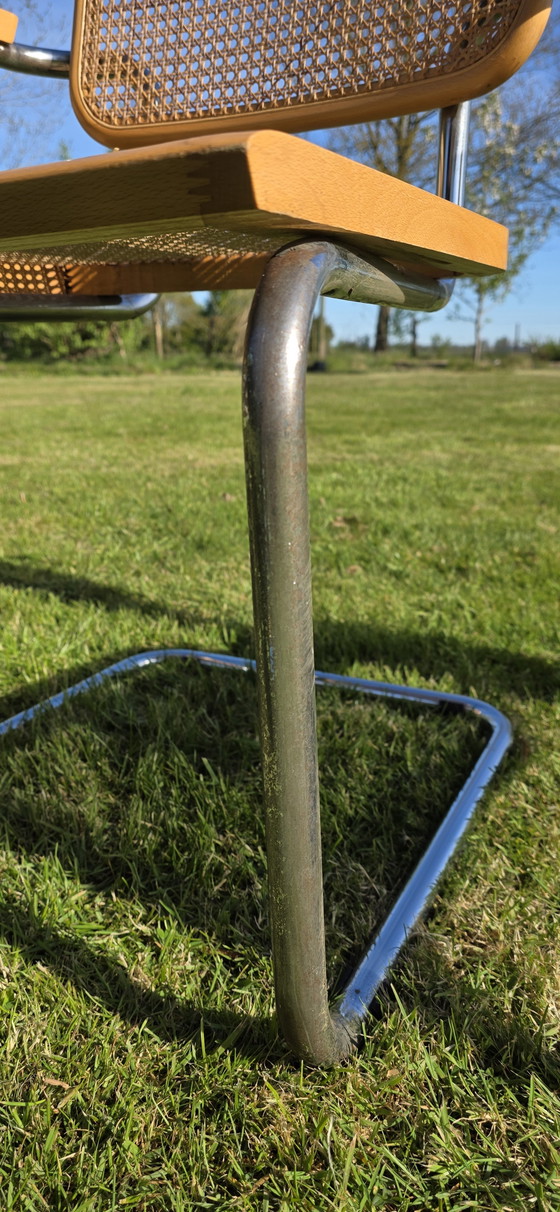 Image 1 of Six Cesca 64 chairs. Made in Italy. Webbing