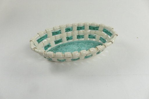 Sainte Radegonde large woven fruit dish circa 1950.