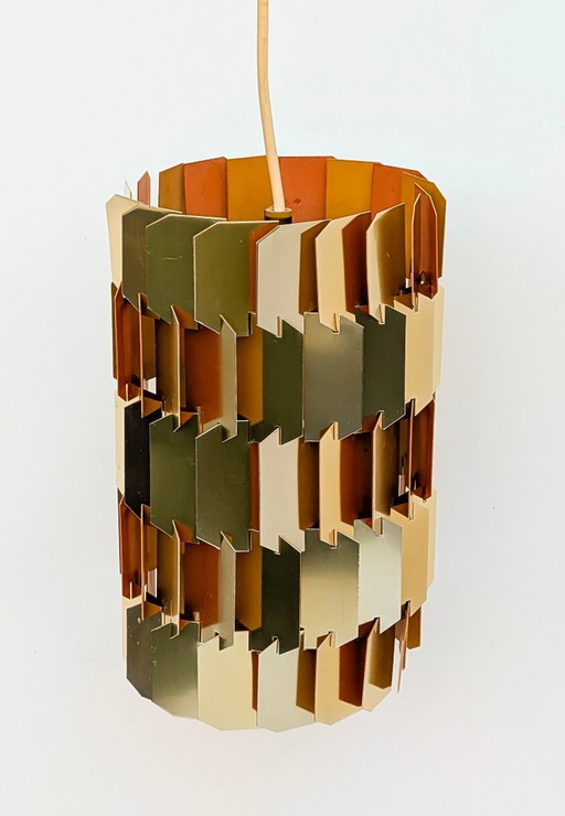 Louis Weisdorf Facet pendant lamp in brass - Lyfa Denmark 1960's