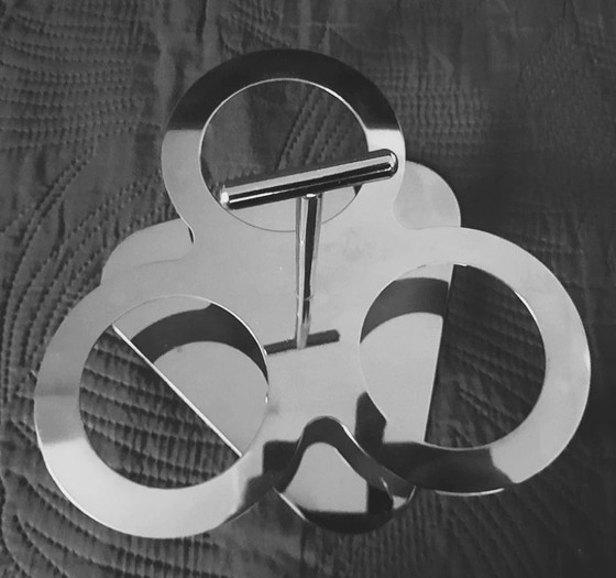 Image 1 of vintage Cilio Germany luxe dranken set 3 glazen met RVS houder