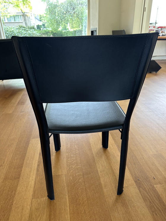 Image 1 of 6 black Fasem S91 dining chairs