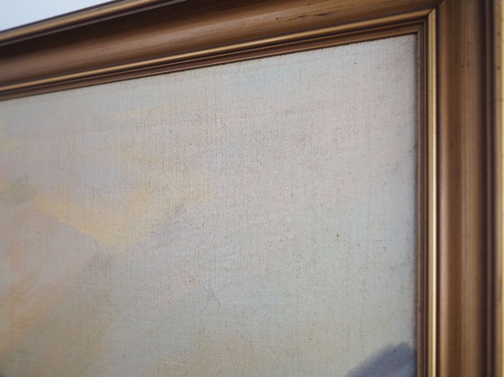 Image 1 of Peinture "The Riverside Camp", design scandinave, 19e siècle, par Vilhelm Oskar Engström