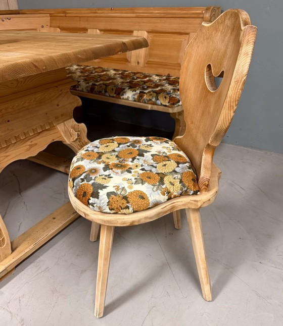 Image 1 of Vintage Stube set Oostenrijk Authentieke Alpen hoekzit