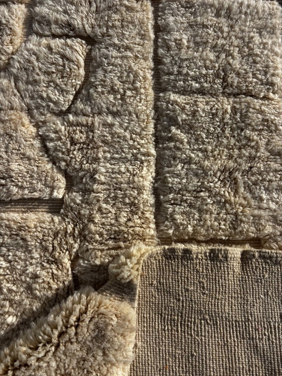 Image 1 of Tapis berbère blanc marocain 220x300 cm - Authentique tapis en laine tissé à la main