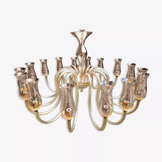 Image 1 of Superbe lustre à seize bras De Majo Murano de grande taille, années 1950/60