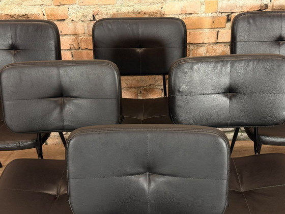 Satelliet Gerlin - Black Tufted - Set of 6 | Skai, Dining chairs, Metal, Vintage (photo 14 of 14)