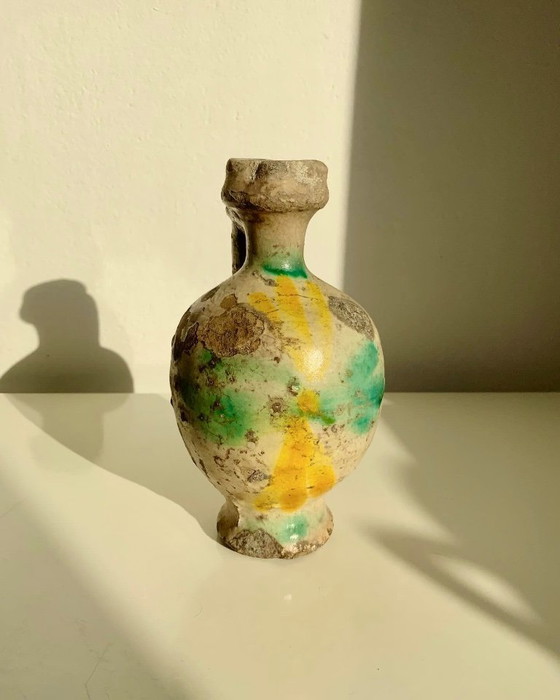 Image 1 of Small Quartara in polychrome majolica from Caltagirone