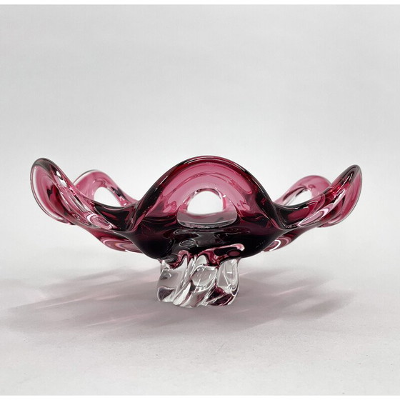 Image 1 of Czech vintage Art glass bowl by Josef Hospodka for Chribska Glassworks, 1960s