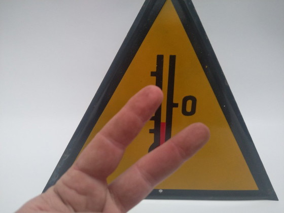 Image 1 of Vintage Enamel sign: cold