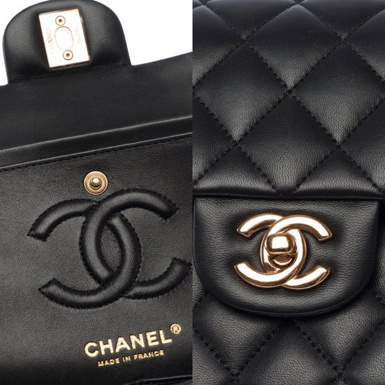Image 1 of CHANEL Timeless/Classic in schwarzem Leder