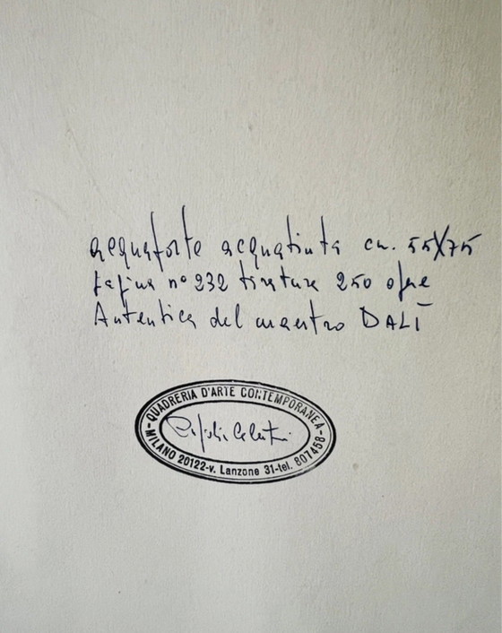 Image 1 of Salvador Dalí – Acquatinta Autentica „Il Cervo Riflesso“ – Edizione Limitata 232/250