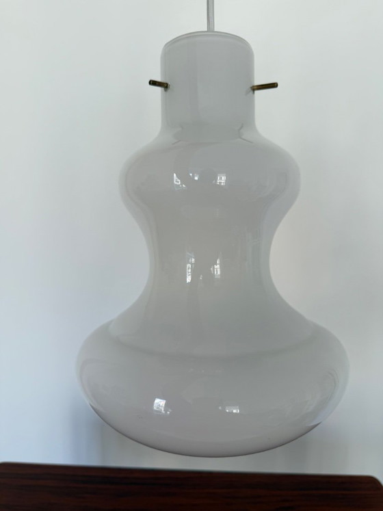 Lampada a sospensione bianca Murano, Massimo Vignelli per Gino Vistosi – Lampade a sospensione (photo 3 of 5)