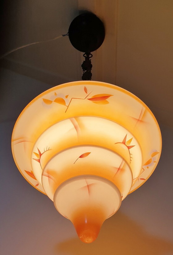 Image 1 of Unique Art Deco pendant lamp from the 1930s.