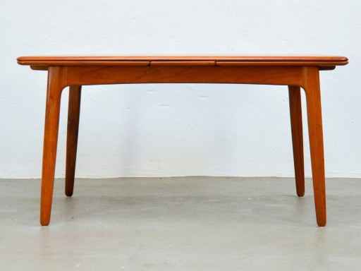 Eettafel van Svend Åge Madsen, Deense teakhouten keukentafel, mid-century, uitschuifbaar, jaren 60