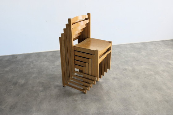 Image 1 of 5x vintage chairs | stacking chairs | 60s | Swedish