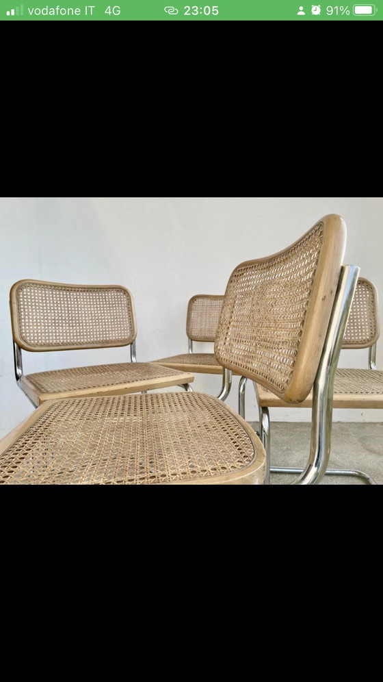 Image 1 of sedie  “B 32” (csd. “Cesca”), disegno originale di Marcel Breuer (1928), di produzione Gavina.