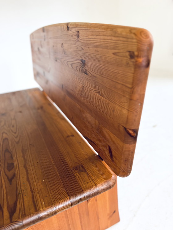 Image 1 of Vintage Brutalist bench in Pine, 1970s