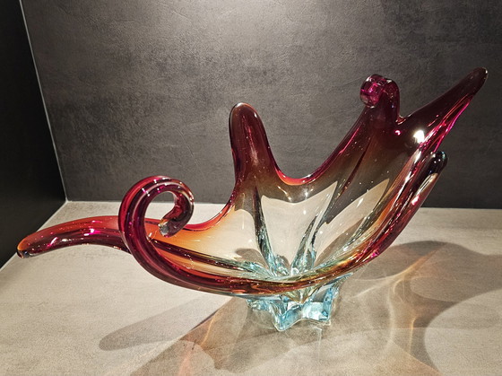 Image 1 of Prachtige kleurrijke vintage Murano schaal