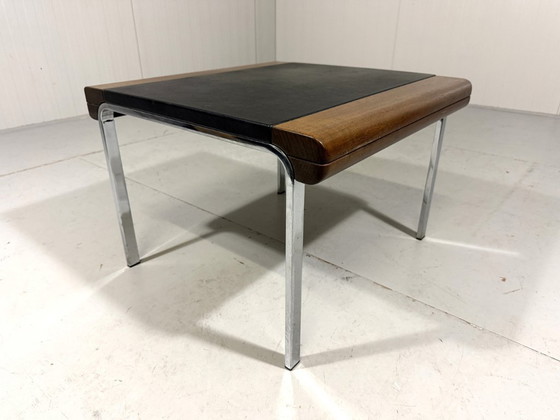 Image 1 of Table d'appoint en cuir Hans Eichenberger, table basse, Girsberger, Suisse