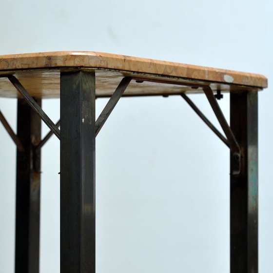 Image 1 of Französischer Beistelltisch aus Marmor und Messing, um 1920