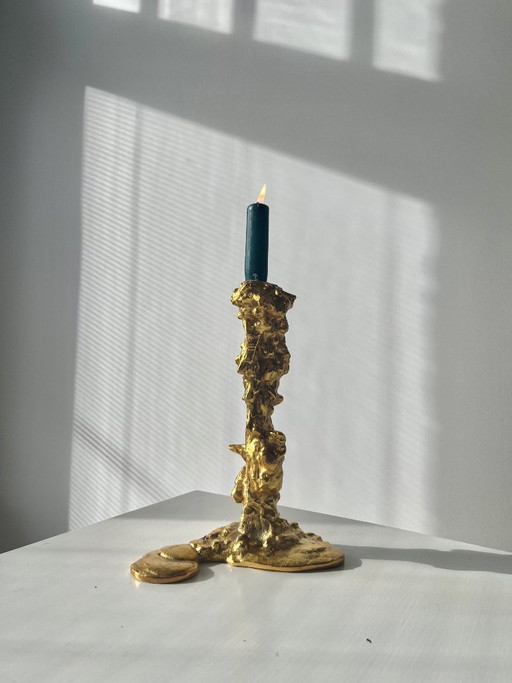 Bougeoir sculptural – Design brutaliste