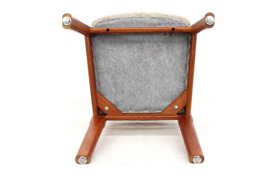 Image 1 of as new, Holstebro Danish Dining Chairs / Vintage Dining Chair in Teak and new Virgin Wool Cover