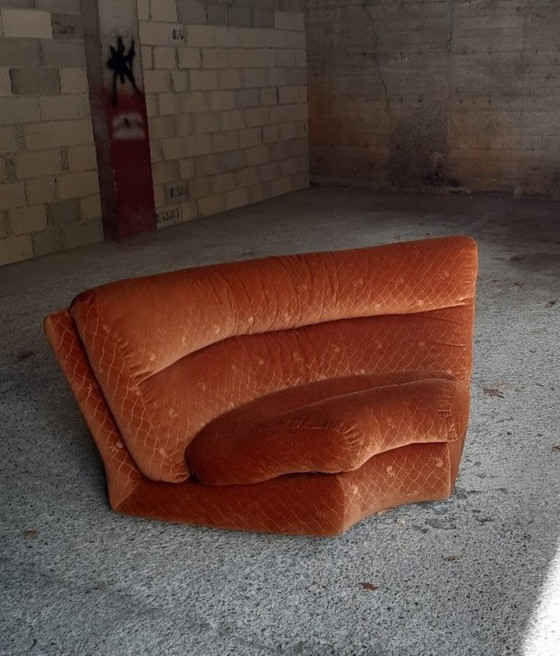 Image 1 of 4/7 Poltrona Ligne Roset arancione Pr M. Ducaroy Mod. Albany, design vintage