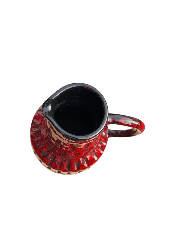 Image 1 of Italian "Alla Moda" MCM pottery Fratelli Fanciullacci design vase h= 13.77" 35 cm handmade Italy 1960s