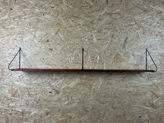 Image 1 of 60s 70s teak shelf Wall shelf WHB Germany String shelf Danish Design