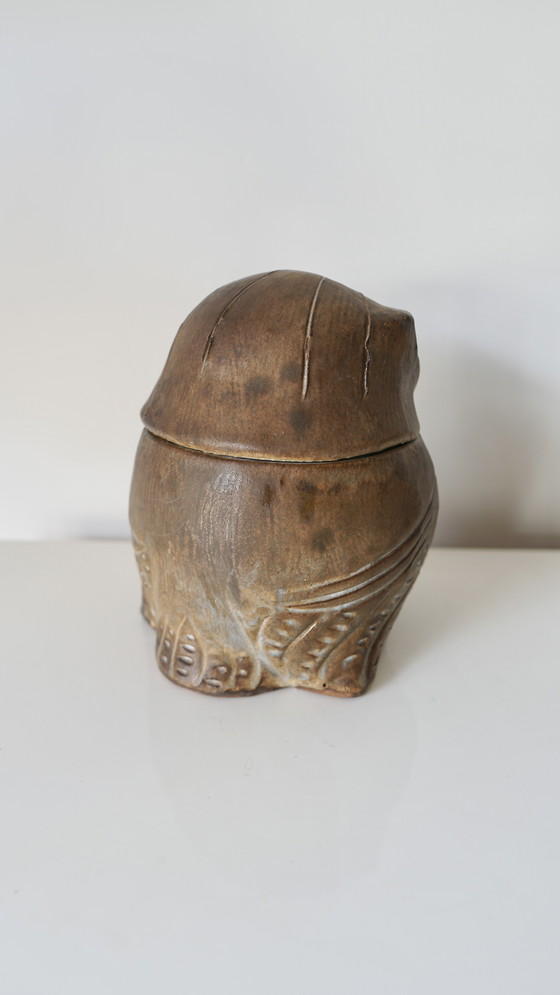 Image 1 of Sculpture de hibou en céramique - Signée Agnès Escala - France, années 1960