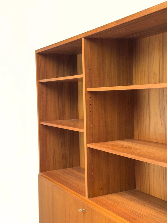 Libreria vintage in teak con scrivania di Omann Jun, anni '60 – Librerie, Scandinavian (photo 25 of 31)