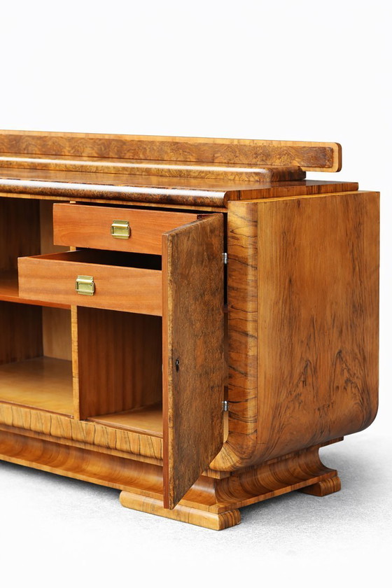 Origineel art-deco dressoir, van J. Halabala voor UP Závody, walnoothout, Tsjechië, jaren 1920 – Wood (photo 3 of 16)