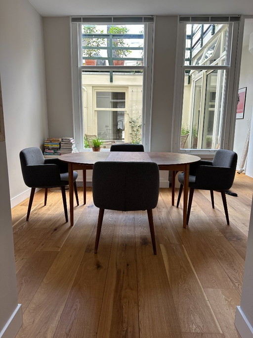6x Bolia design C3 Luxus Esszimmerstuhl Sessel grau Wolle