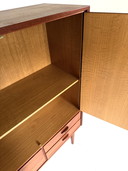 Credenza alta vintage danese in teak, anni '60