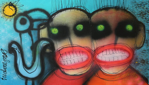 Painting 'The Smilers'