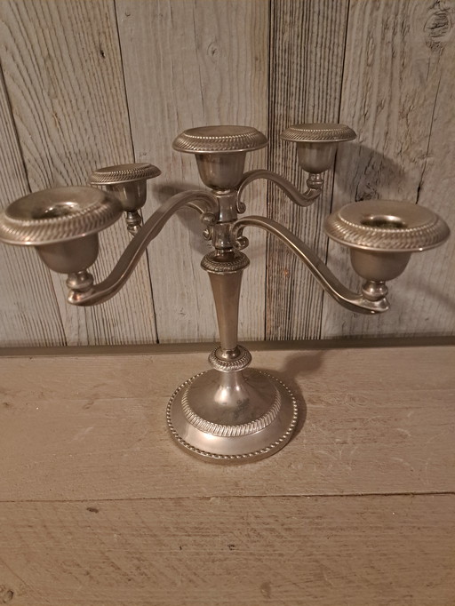 Portacandele vintage a 5 bracci