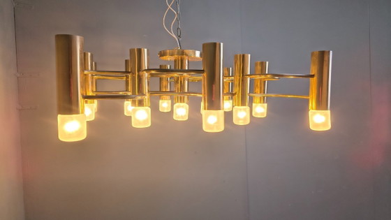 Image 1 of Lustre Sciolari du milieu du siècle avec 13 points lumineux