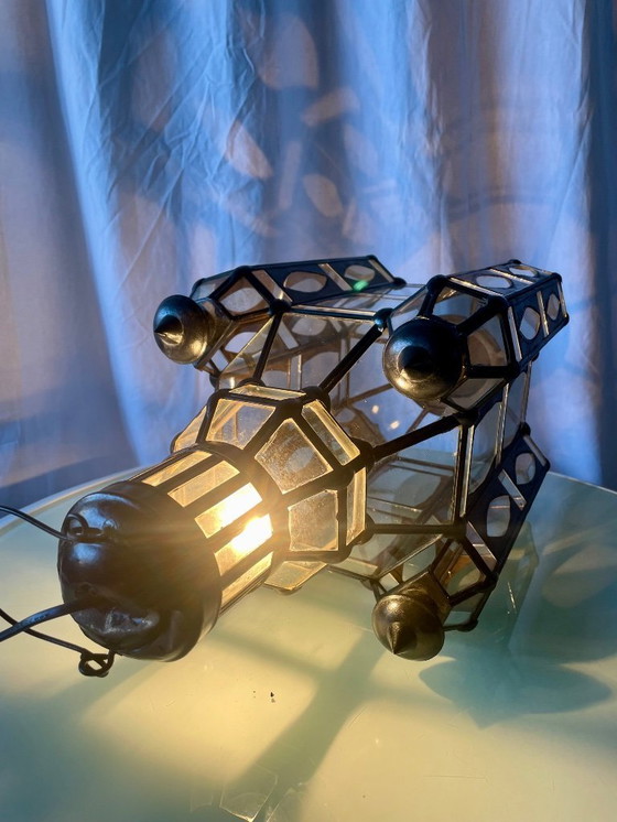 Image 1 of Marokkanische Pendelleuchte aus Glas und Metall