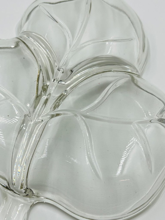 Image 1 of Vintage glass leaf-shaped dish