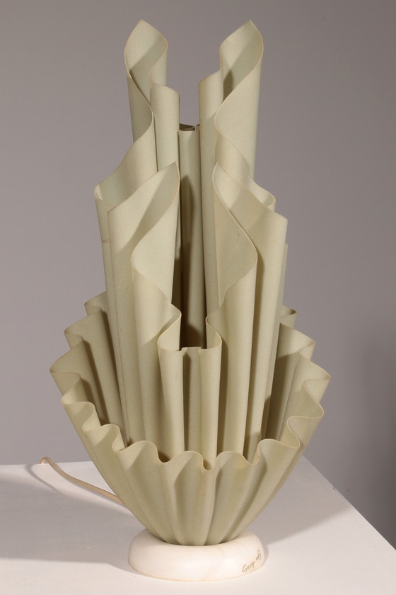 Image 1 of Georgia Jacob "Corolle" Table Lamp – Sculptural Light Art, France 1970s