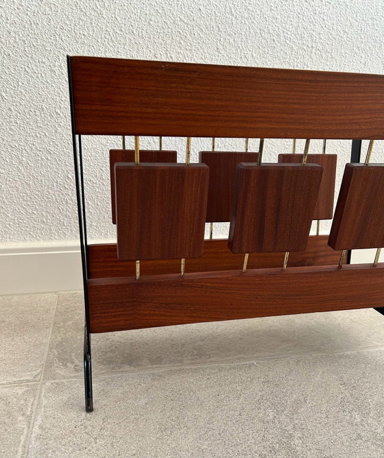 Vintage teak Magazine rack BroVorm Haarlem – Metal, Wood (photo 5 of 5)