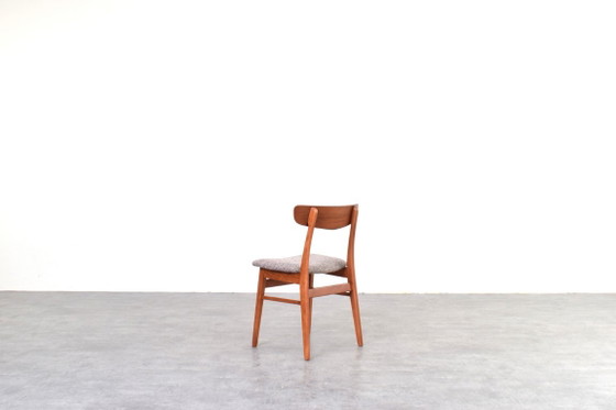 Mid-Century dänische Teak- & Woll-Esszimmerstühle von Farstrup, 1960er, 4er-Set – Silk, Wood (photo 8 of 12)