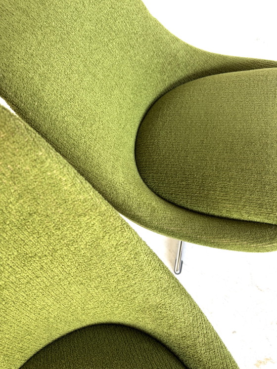 Set of 2 Vintage Cocktail Armchairs '60s – Chrome, Textile (photo 6 of 9)