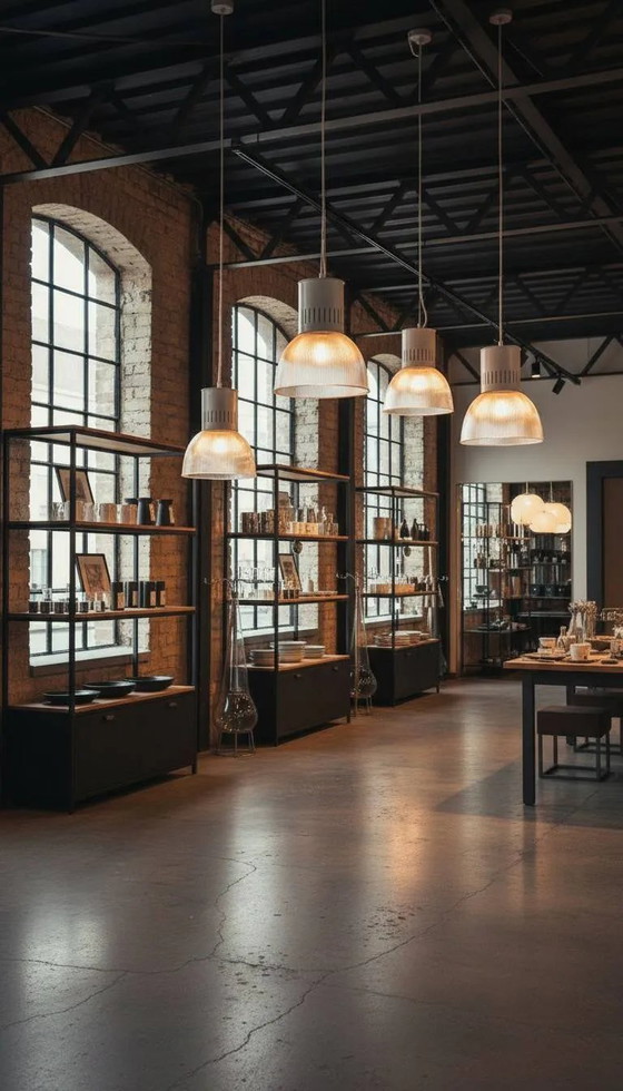 Sunlux industrial suspension 1980 – Pendant lamps, Metal, Industrieel (photo 10 of 11)
